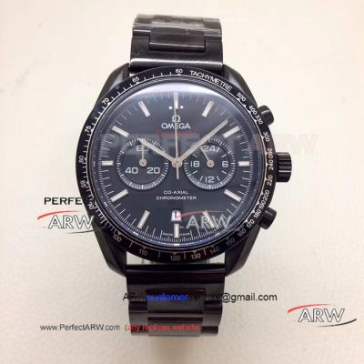 Perfect Replica Omega Speedmaster Quartz Watch Black Steel Case